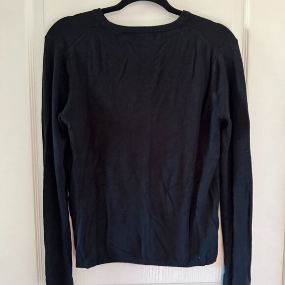 Zara Black knit crew neck cardigan - Picture 6 of 6